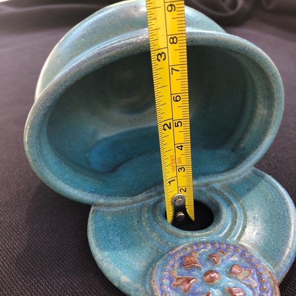 Foxlo Studio Pottery of California Wall Pocket Vase Planter Artist Signed - Picture 7 of 10